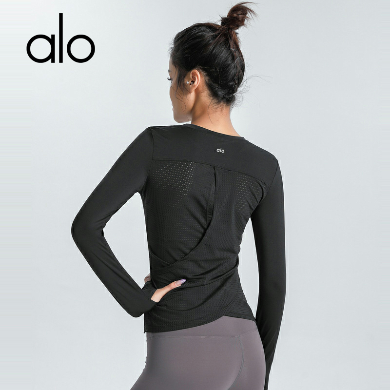 

Yoga Tops Women New Sports Running Exercise Training T-shirts Slim Fitted Long Sleeve Fitness Clothes Girl Fashion White Pink Black Workout Tops Sportswear