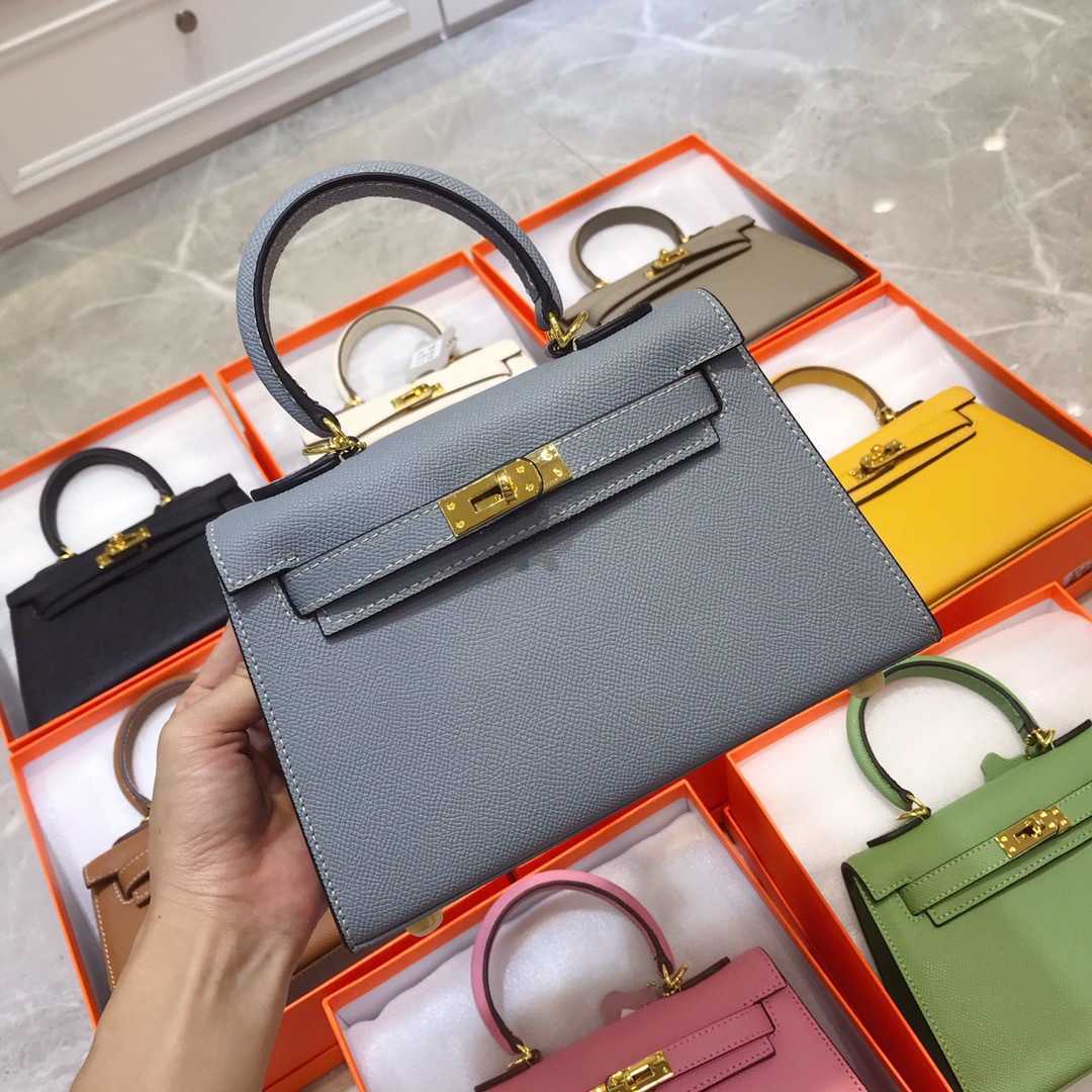 

Designer Bags New Second Generation Kellies Bag Mini Leather Women's Bag Cowhide One Shoulder Messenger Hot Vintage Charm, Black