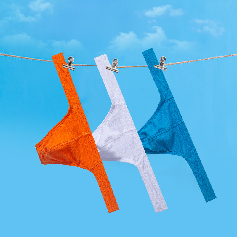 

New Gay Underwear Men Thongs And G Strings Cotton Men's Jockstrap Breathable Thong Man Panties U Convex Soft Cueca Tanga Sissy, As pics