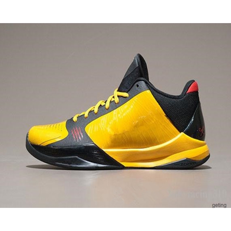 

Shoes Mamba 5 Bruce Lee Men Basketball High Quality Del Sol Metallic Silver Comet Red Black Sport Sneakers
