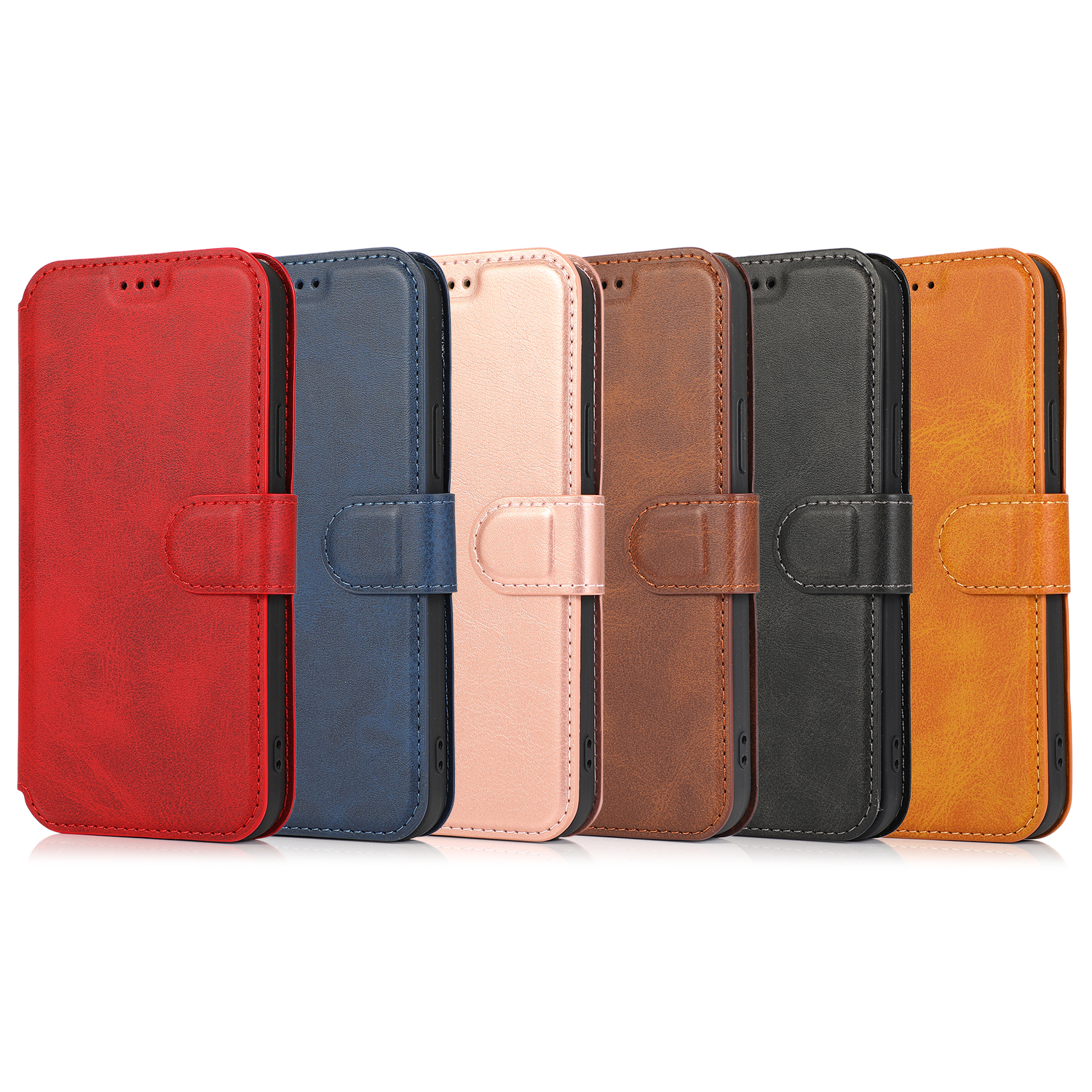 

Wallet Phone Cases for iPhone 13 12 11 Pro Max X XS XR 7 8 Samsung Galaxy S21 S20 Note20 Ultra Note10 S10 Plus A71 A51 5G Multi Cards Photo Frame PU Leather Flip Stand Cover, Brown