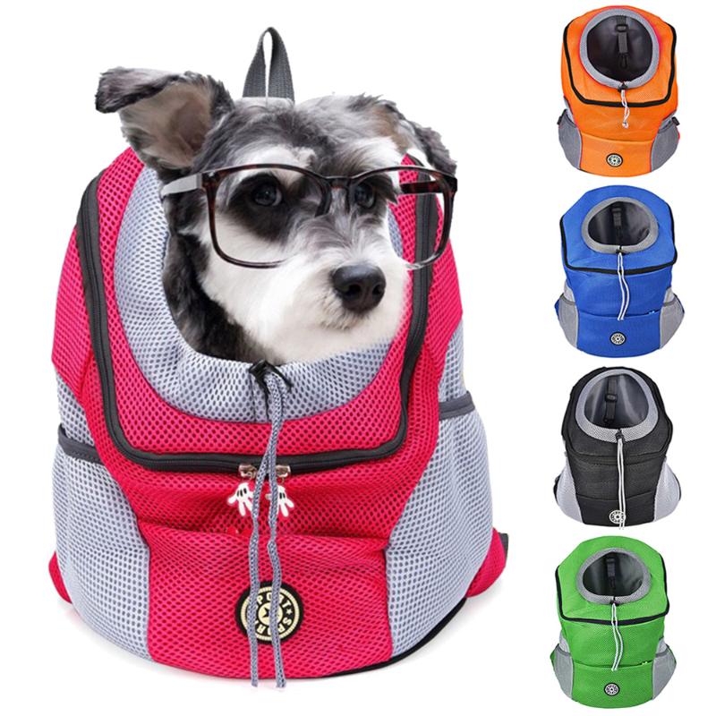 

Outdoor Double Shoulder Portable Travel Backpack Pet Cat Dog Carrier Bag Front Nylon Mesh Head Car Seat Covers