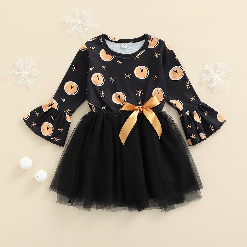 

Girl's Dresses Ma&Baby 1-6Y Toddler Kid Girls Christmas Dress Long Sleeve Tulle Tutu Party For Xmas Costumes D11, Red;yellow