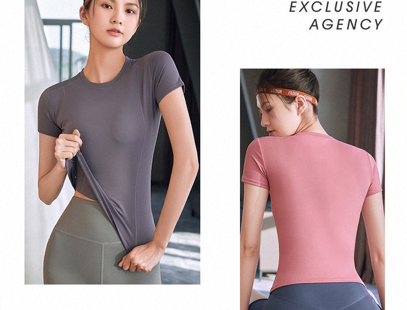 

Fashion Compression T-shirt for Women Pure Color Tights Running Tops Fitness Gym Yoga Top Short Sleeve Workout Training new 94Ri#, White