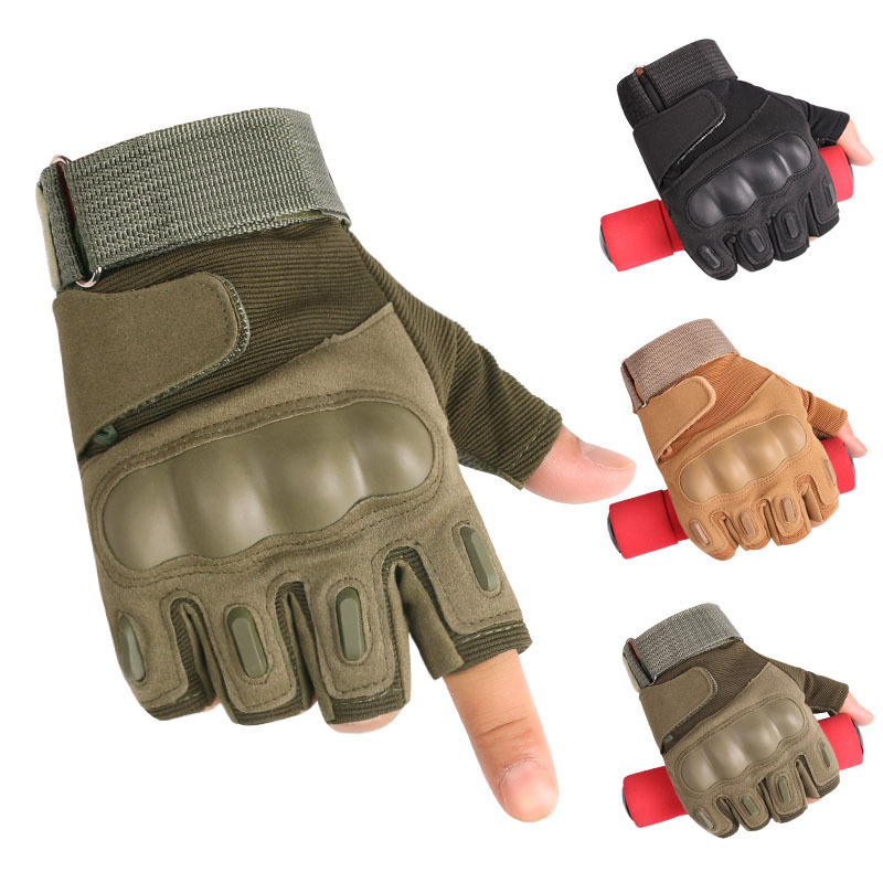 

Sports tactics half finger gloves sports Half Finger Gloves anti slip mountaineering fighting cycling fitness outdoor health