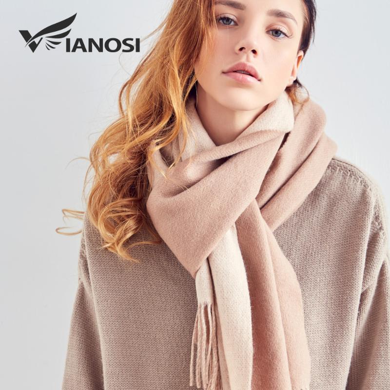 

[VIANOSI] 100% Wool Scarf Women Winter Scarves Brand Foulard Femme High Quality Solid Tassel Bufandas Invierno Mujer 2021 Bandanas