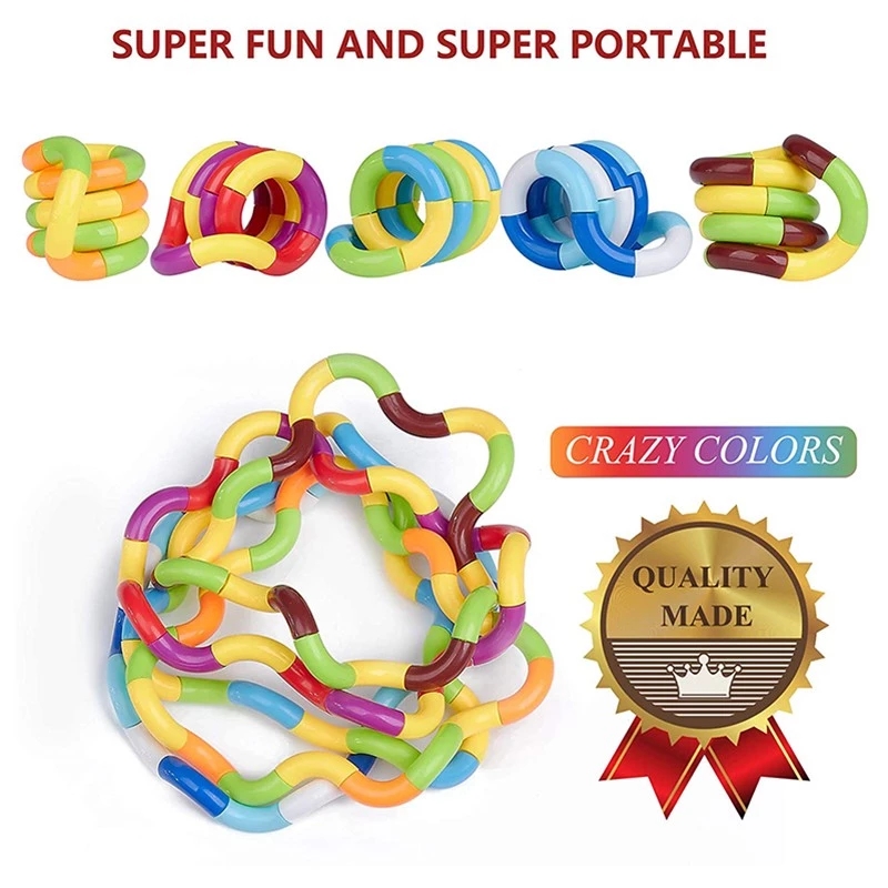 

DHL Free Training Tangle Fidget Toys Adult Relax Therapy Stress Relief Hand Sensory Decompression Twisted Winding Toy Finger for Kids Autism Dexterity, White