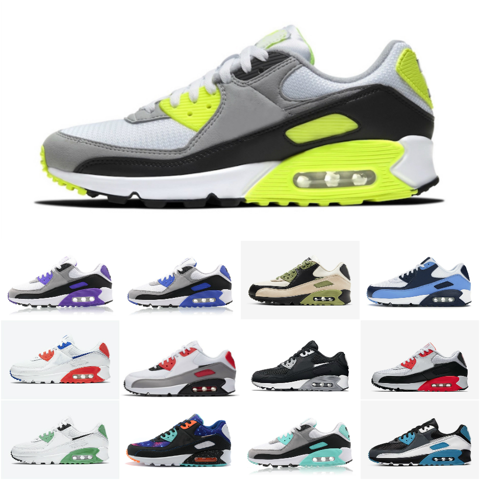 

90 Mens Running Shoes Hyper Royal Grape Bred Viotech Infrared USA Triple Orange White Black Volt Yellow Univeristy Red 90s Women Sports Trainers Sneakers, Box