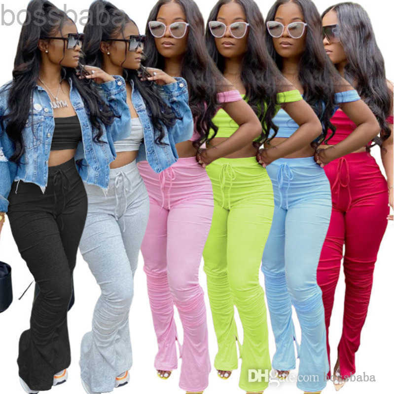 

Designer Tracksuits Women 2 Two Piece Set Outfits Crop Top Casual Long Sleeve T Shirt Stacked Pants Suits Plus Size Women Clothing 826, Style a;s-l