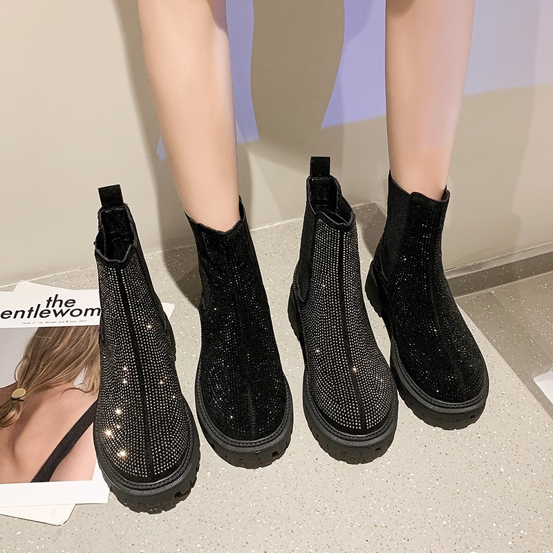 

Women Ankle Boots Vintage Autumn Leather Ladies High Top Boots Plus Size Comfort Chunky Heel Female Fashion Shoes Booties, Black