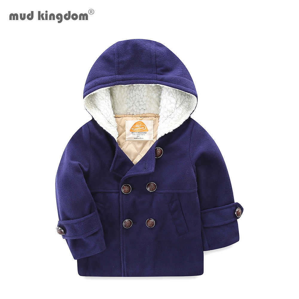 

Mudkingdom Infant Baby Boys Clothes Autumn Winter Hooded Jacket Thicken Warm Outerwear 210615, Navy blue