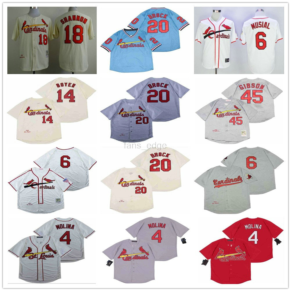 

Mens Baseball Jerseys 4 Yadier Molina 18 Carlos Martinez 20 Lou Brock 6 Stan Musial 45 Bob Gibson 14 Ken Boyer Stitched Shirts Baseball Jers, Blue;black