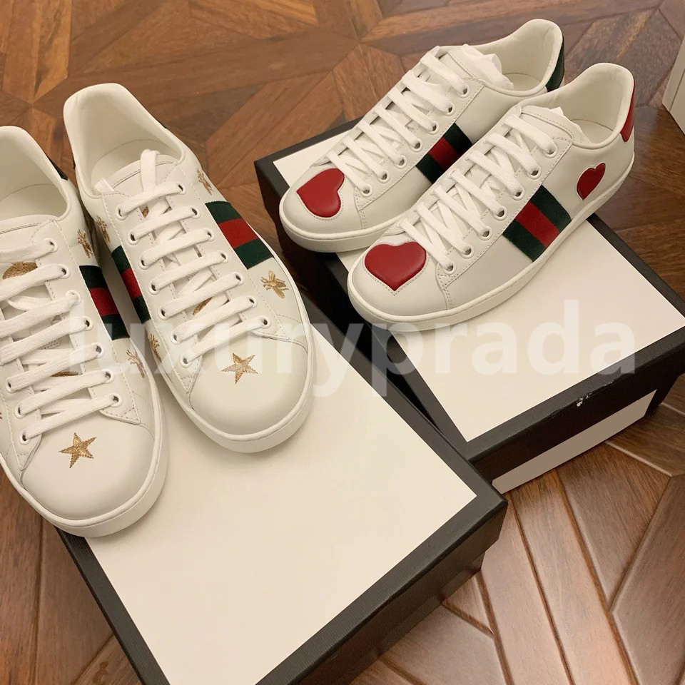 

Luxury designer sneakers Stripe Men Women Casual Shoe ACE Bee Snake Tiger Embroidered Mens Real Leather Trainers Sneaker Espadrilles Dunks, Black