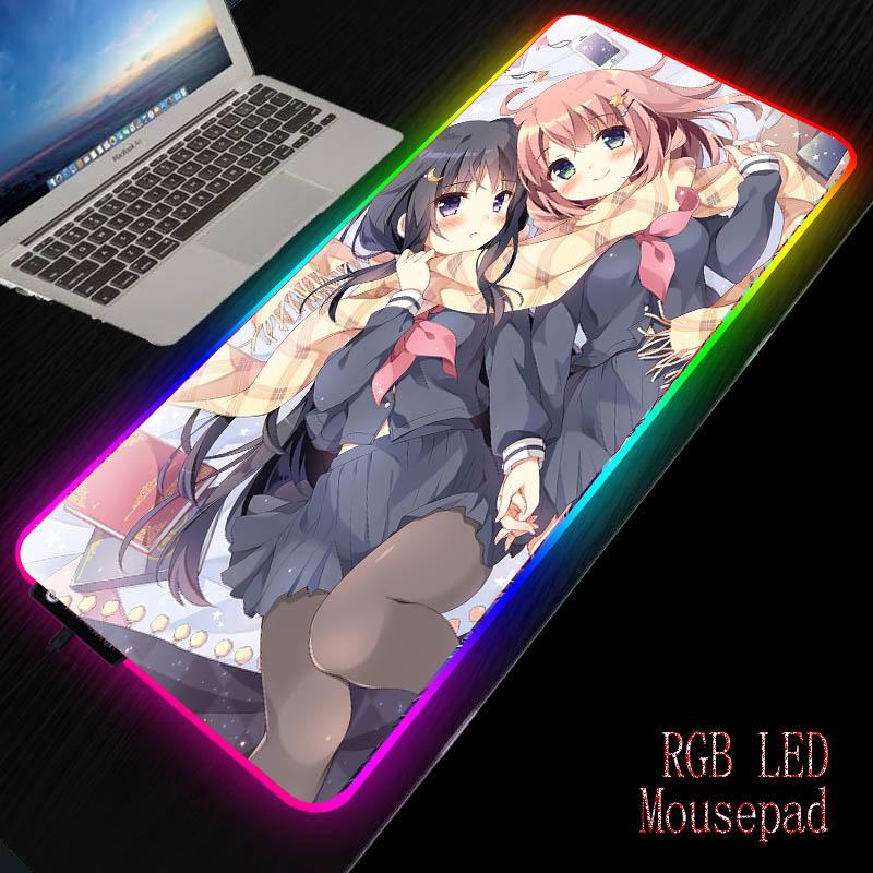 

Mouse Pads & Wrist Rests MRG Sexy Anime Girl Creative Pad Rectangular Natural Rubber Base And Precision Weaving Cloth For Office Desk S/M
