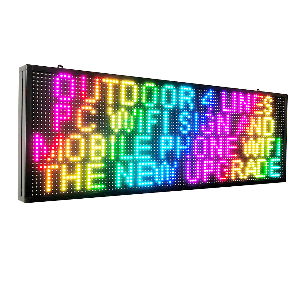 Programmable LED Signs full Color 39"x14" High Brightness Advertising display-image-409496525