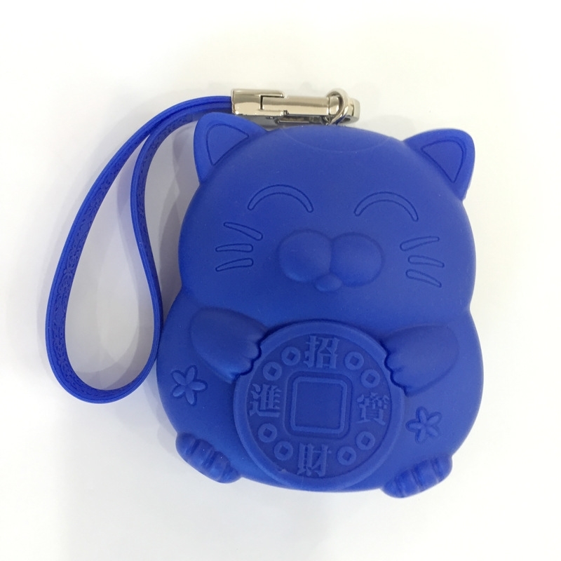 

Creative silicone zero key coin cat wallet cartoon bag children, Red