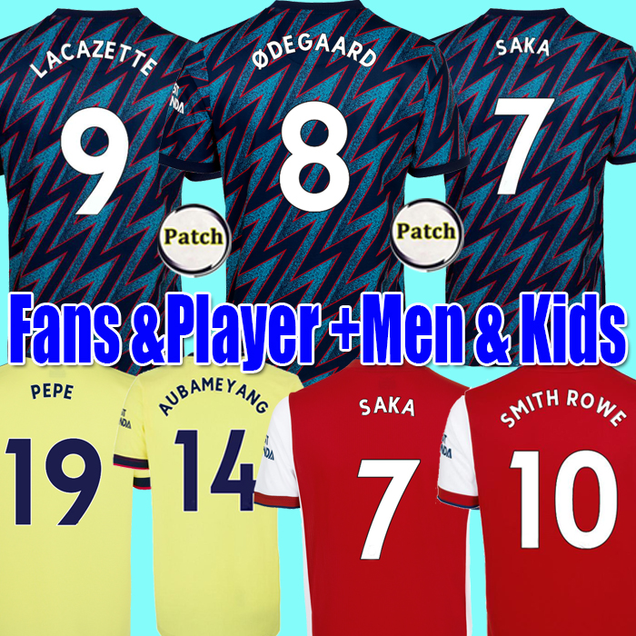 

21 22 PEPE SAKA Soccer Jerseys Fans Player version Gunners ARSen ØDEGAARD THOMAS WILLIAN NICOLAS TIERNEY SMITH ROWE 2022 football shirt Men Kids kit uniforms Camiseta, Player home