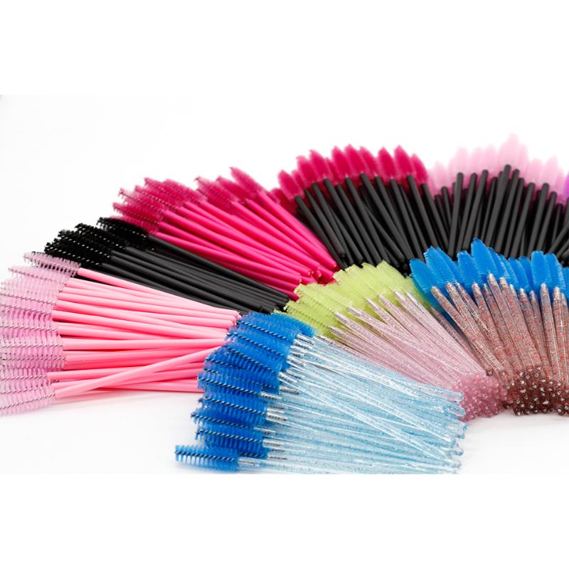 

Eyebrow Eyelash Extension Brushes Cosmetic Spoolies Disposable Mascara Wands Applicator Brush Comb Micro Makeup Tools False Eyelashes