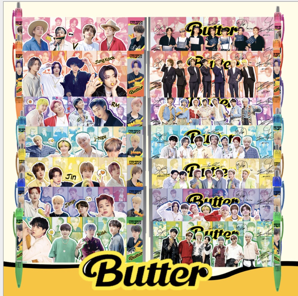 

35pcs/lot bts butter lala ball pen