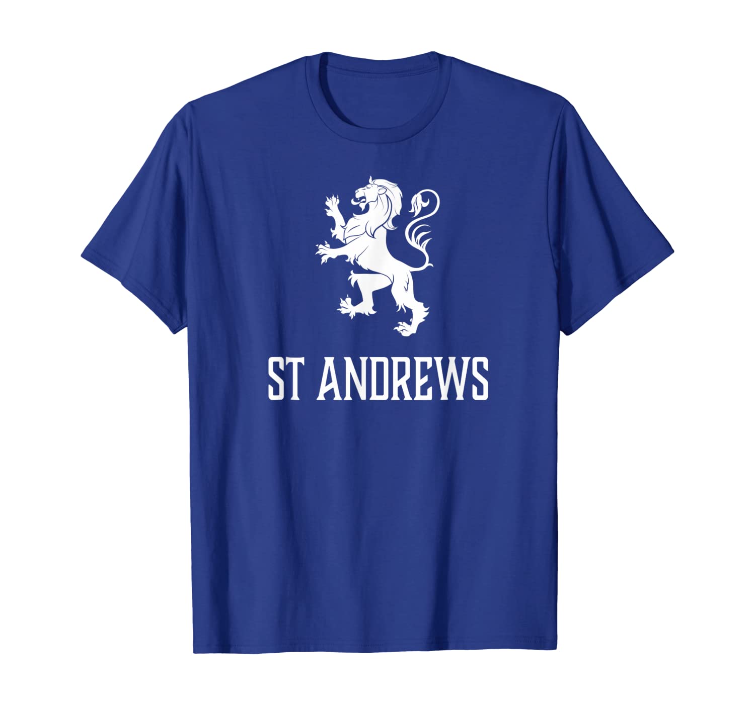 

St Andrews, Scotland - Scottish Lion, Gaelic T-shirt, White;black