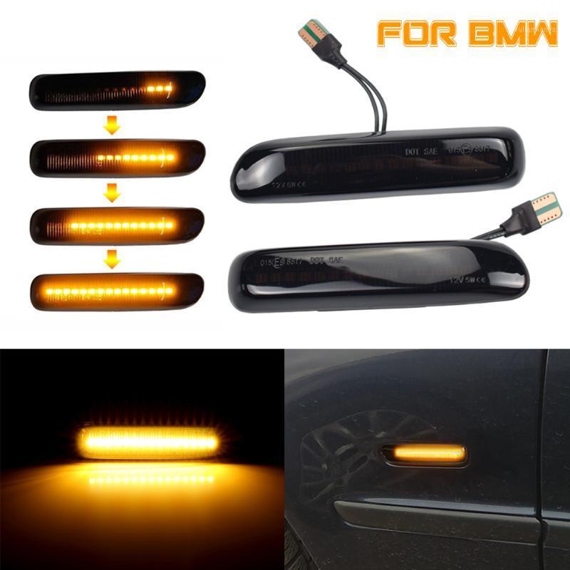 

Emergency Lights 2PCS Dynamic LED Blinker Side Marker Turn Signal Light Lamp For E46 E39 Series Limo Coupe Compact Cabriolet Touring