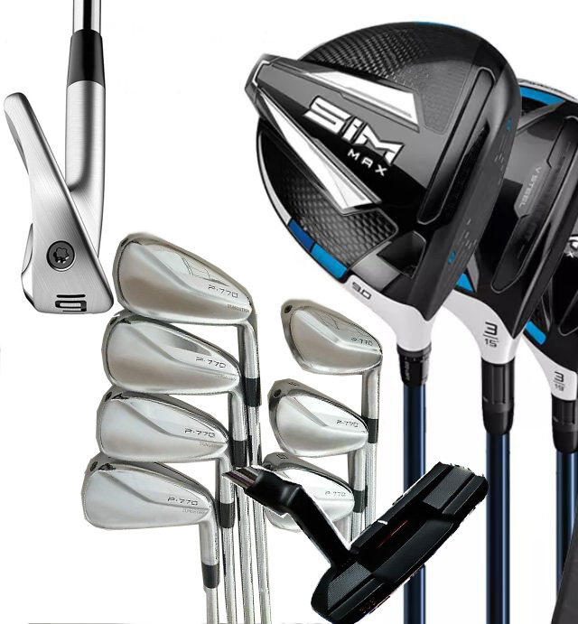 

Complete Set Golf Clubs S I M Golf Driver Fairway Woods +P 770 Irons + Free Golf Putter Real Pictures Contact Seller