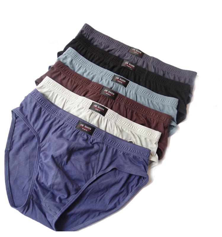 

Underpants Solid Color Brief Mens Brand Briefs 4PCS/ Lot Panties Cotton 100% Bikini Underwear Breathable Sexy Men Clothing, Black;white