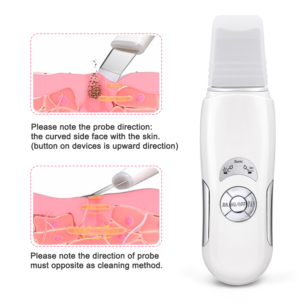 

Beauty Star Ultrasonic Skin Scrubber Face Cleaner Deep Face Cleaning Pore Peeling Blackhead Removal Ultrasonic Skin Scrubber Rab