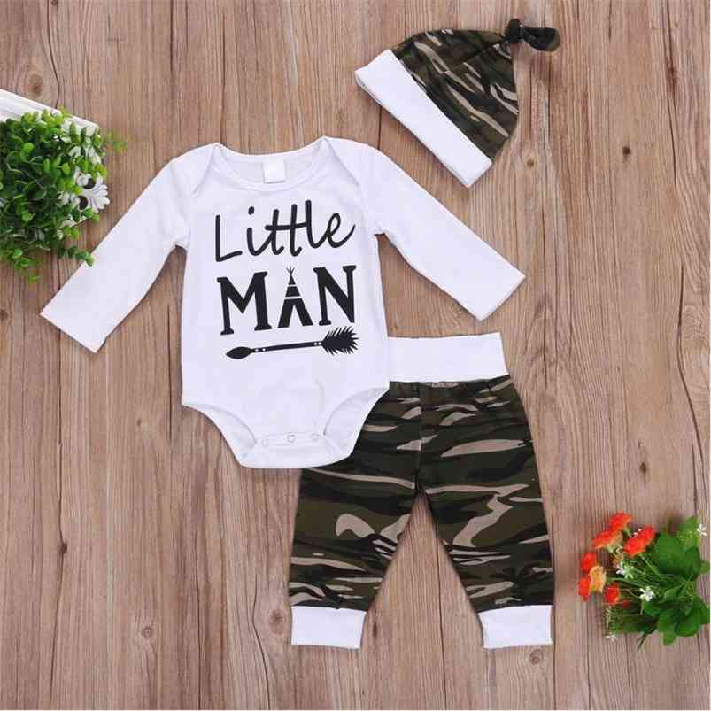 

Autumn born Infant Rompers Baby Girl Clothes Long Sleeve Letter Romper Pants Cute Hats Girls Three Piece Set 210629, White