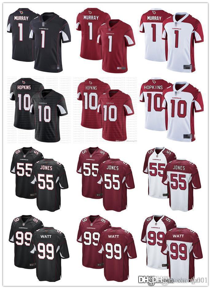 

Mens Women Youth Arizona Cardinals 55 Miller Shareef 1 Kyler Murray 10 DeAndre Hopkins 99 J.J. Watt red Black Football Jerseys, Black;red