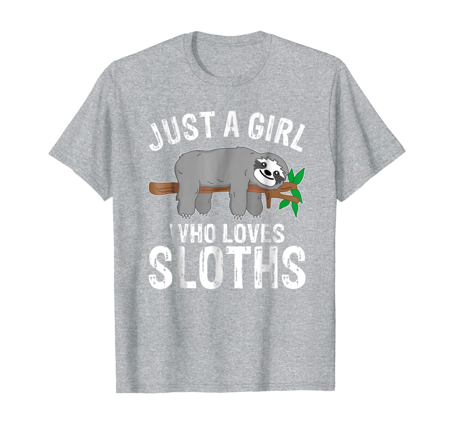Girl Who Loves Sloths Funny Womens Gift T-Shirt-image-703271027