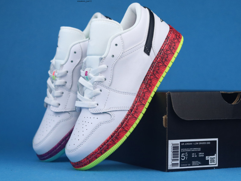 

Genuine Jumpman 1 women's low state basketball shoes, fuchsia female yin and yang sneakers, shipping in full size with shoe box 36 --- 40