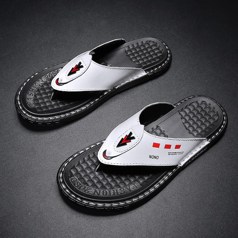

Slippers Summer Men Sandals Shoes Sandalet Erkek Sandale Homme Ete Rope For Sandalias Man Leather Classic Roman 2021, Black