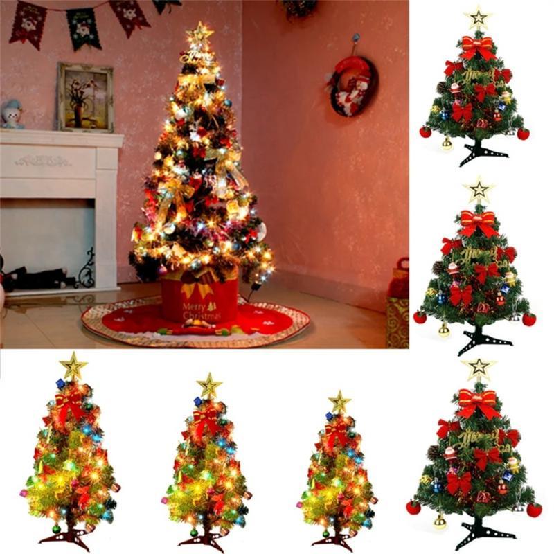 

Christmas Decorations 30/45/60cm LED Tree Table Decoration Xmas Party Ornament For Home Office Tabletop Light Pine Decor