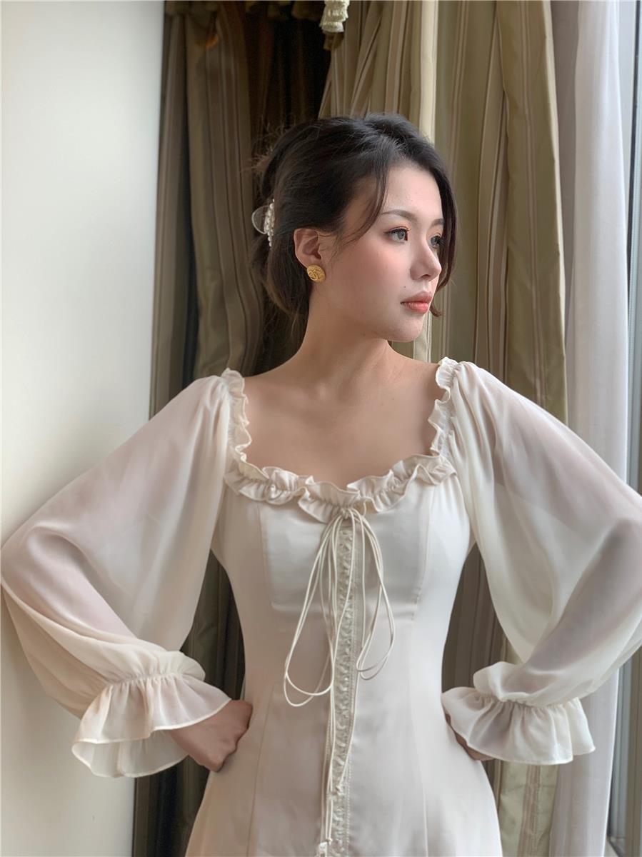 

french womens dress off the shoulder white elegant autumn women bandage polyester retro party mini lady designer clothing, Black;gray