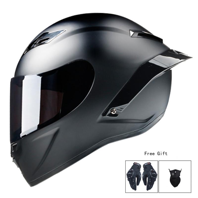 

Motorcycle Helmets Brands Safe Moto Riding Motocross Four Seasons Full Face Motorbike Universal Helmet, 700e-silver-matte