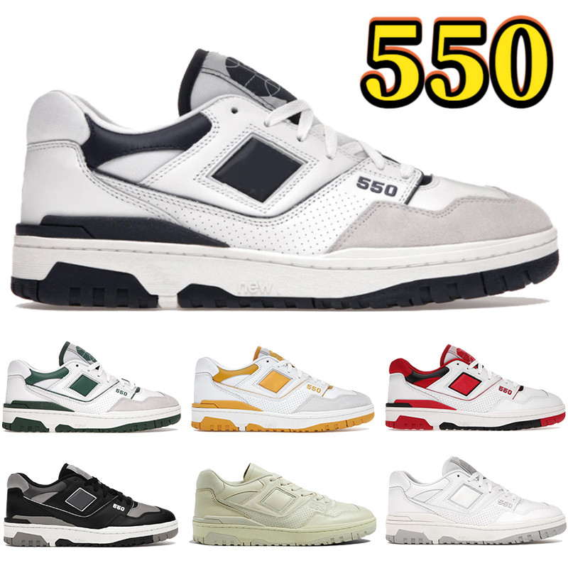 

Top quality 550 mens Basketball Shoes shadow White Navy green Sea Salt Varsity Gold red Pistachio ecru luxury designer sneakers women trainers, 12 bubble wrap packaging