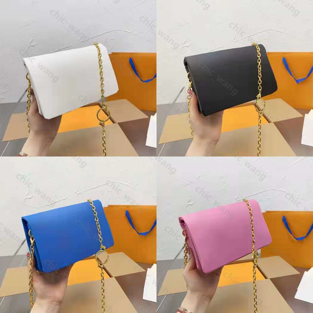

Luxury Designer Top quality Genuine Bag Leather Chain Women's Nylon Shoulder POCHETTE COUSSIN tote Crossbody L envelope Bags handbags fashion Wallet Handbag Purses, Box