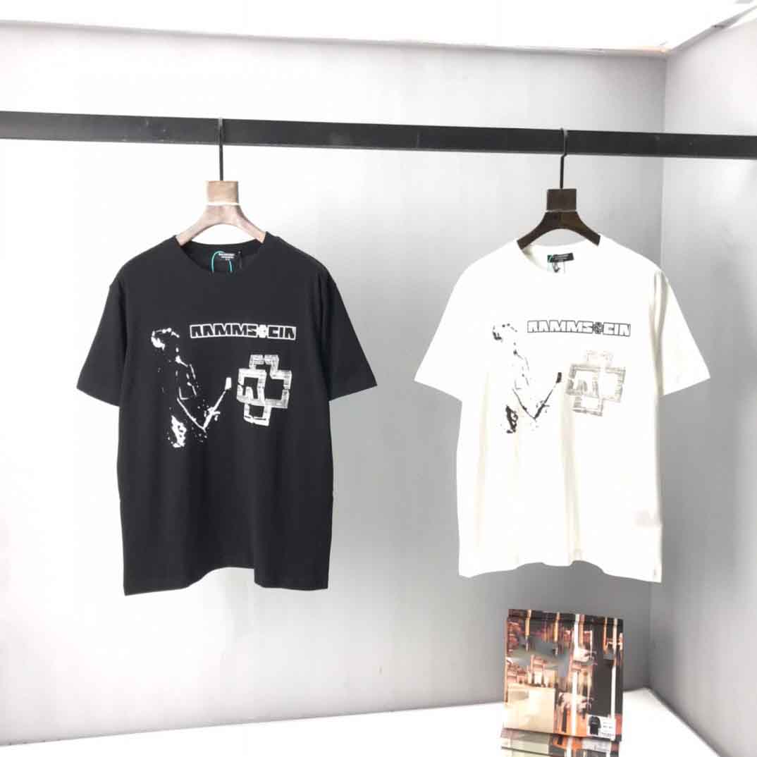 

2021ss spring and summer new high grade cotton printing short sleeve round neck panel T-Shirt Size: m-l-xl-xxl-xxxl Color: black white NBv22W121322