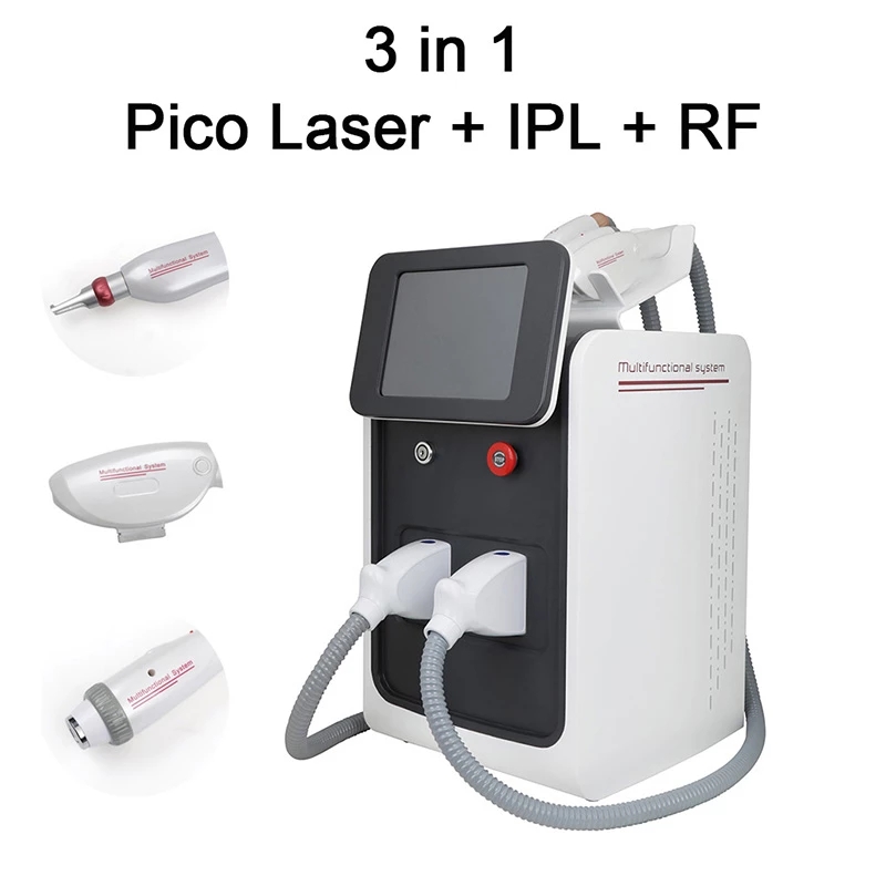 portable 3 in 1 E-light opt LPL Permanent hair removal nd yag laser 755nm carbon peel tattoo removal rf face lift skin rejuvenation beauty machin-image-719035164