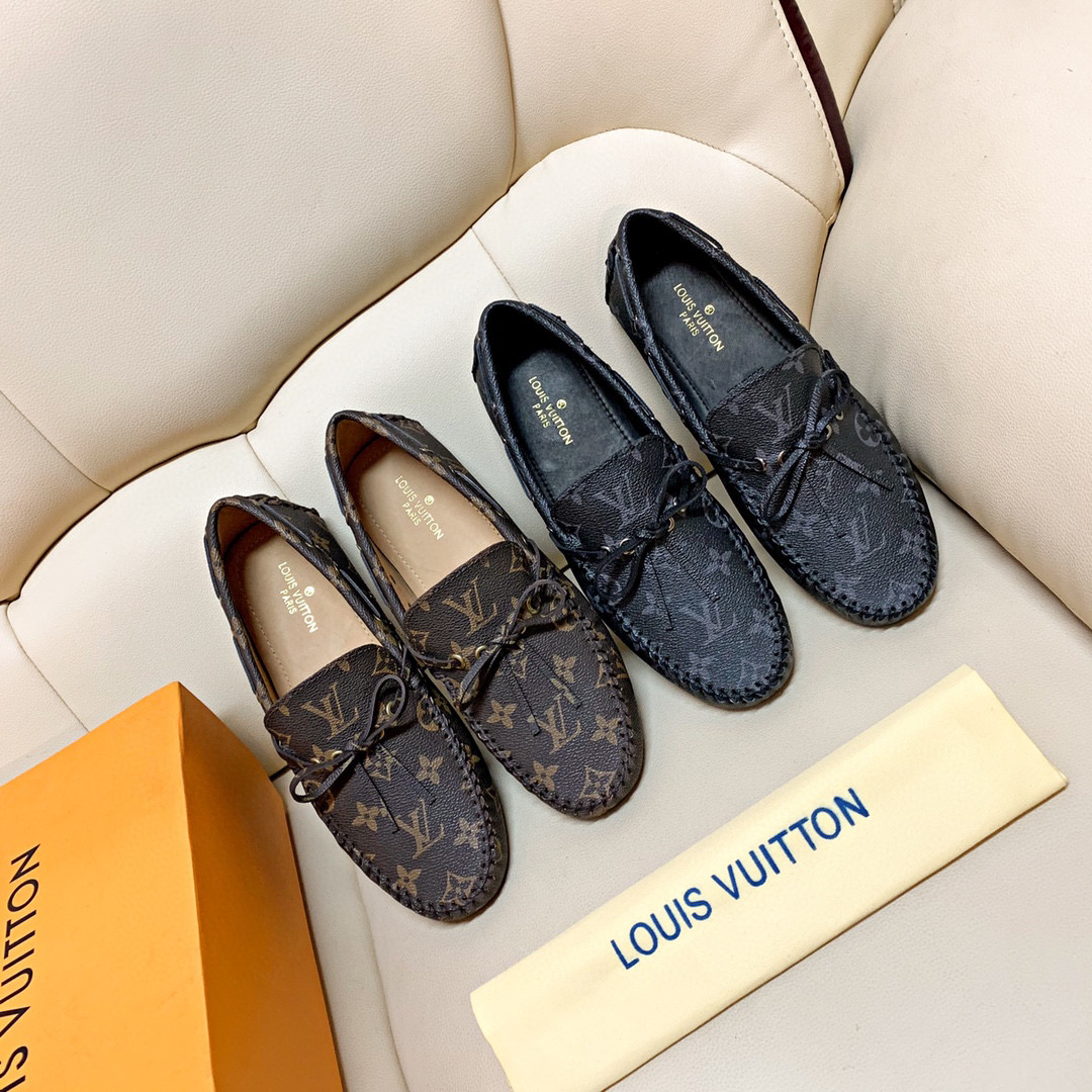 

Men Lvxnba Loafers arizona Canvas Black Brown glazed calf Leather Shoes Printing Flowers Moccasins Flat Shoes Dress Shoe Top Quality 306, Color 11