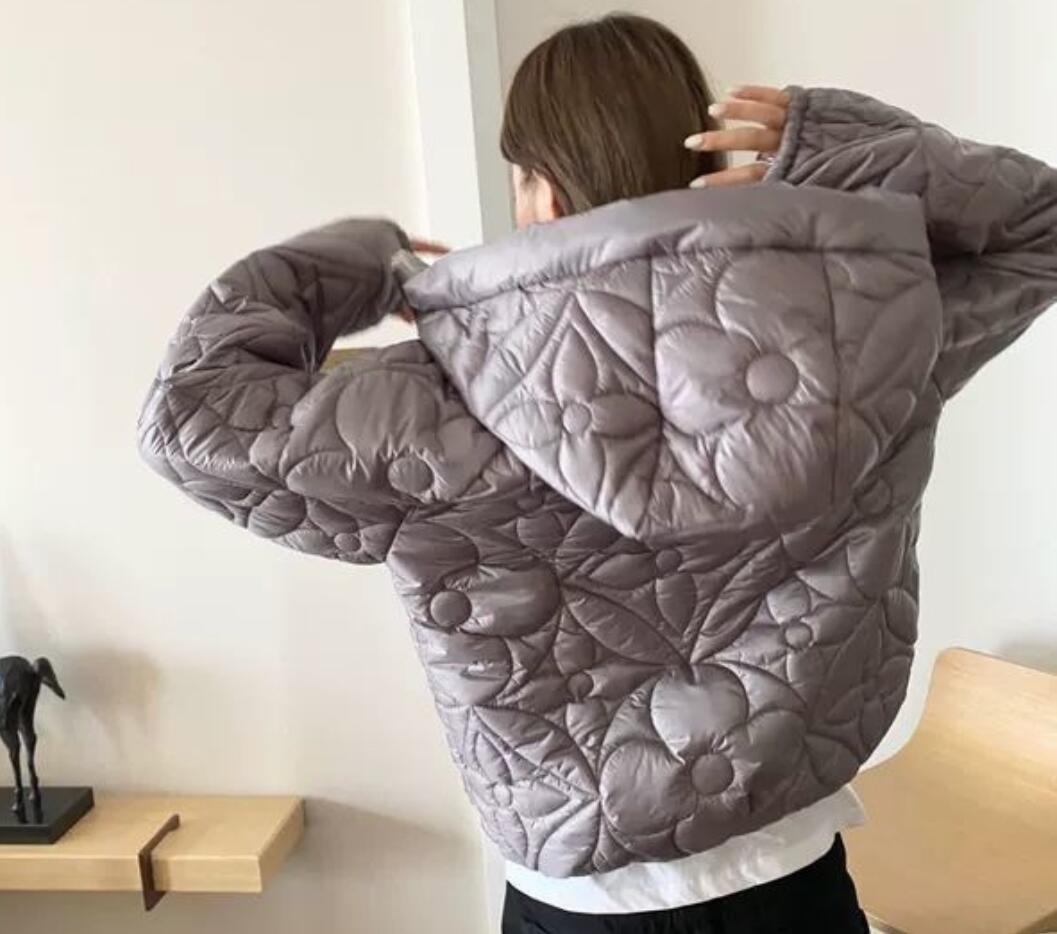 

men's down & parkas clothes hoodie zipper letter two-sided cotton Jacket man winter coats designers sweaters men s clothing black