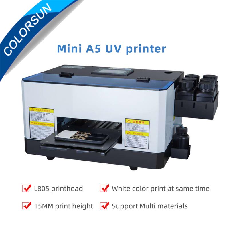 

Printers Colorsun Mini A5 UV Flatbed Printer Phone Case Small For Plastic Metal Acrylic TPU Leather With Ink