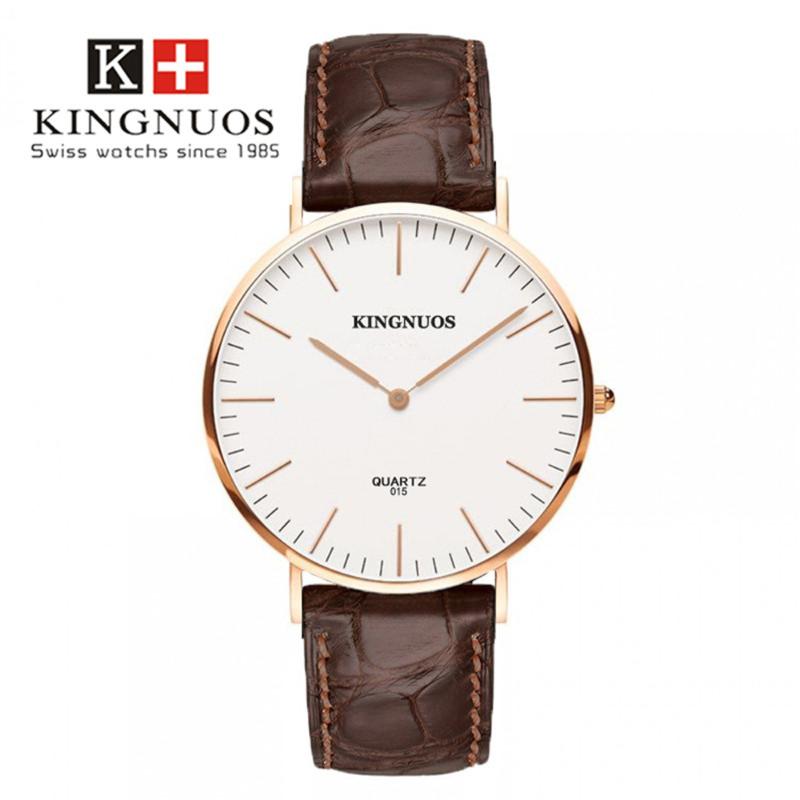 

Wristwatches Simple Quartz Watches For Men Fashion Luxury Business Outdoor Man Wrist Genuine Leather Male Clock Hodinky Orologi Uomo, Black black-zhujie