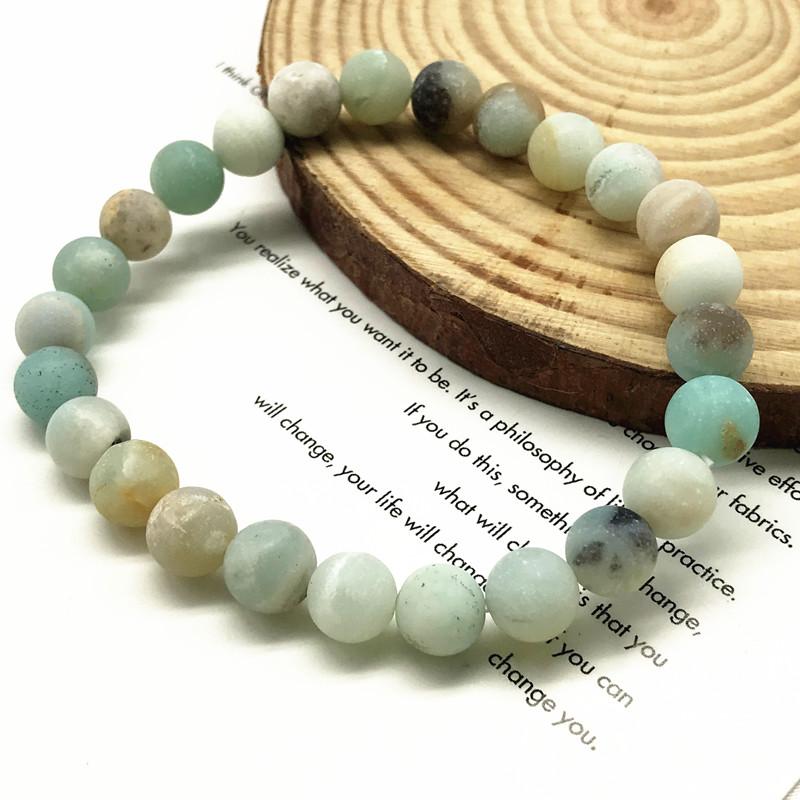 

Beaded, Strands Handmade Wen Bracelet Nature Stone Larvikite 6-10 MM 100% Really Color Women Yoga Jewelry 18.5CM
