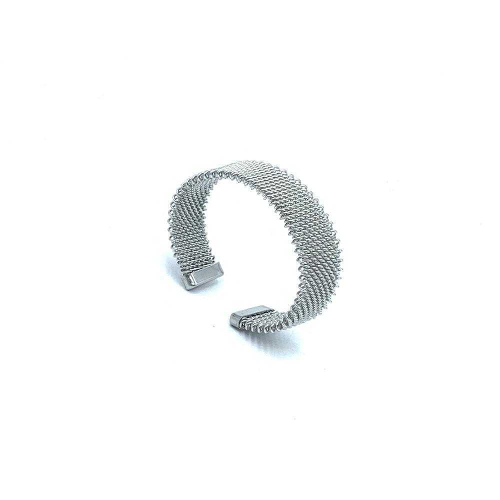 

Usenset Mesh Bracelets 304 Stainless Steel Bangles for Women Girls Never Fade Silver Color Hip Hop Jewelry 21mm Q0717