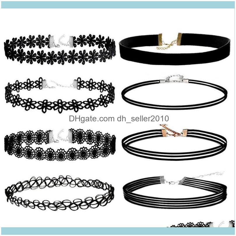 

Necklaces & Pendants Jewelrywomen Choker Necklace Set Stretch Veet Classic Gothic Tattoo Lace 1809172510 Chokers Drop Delivery 2021 X8Iwo