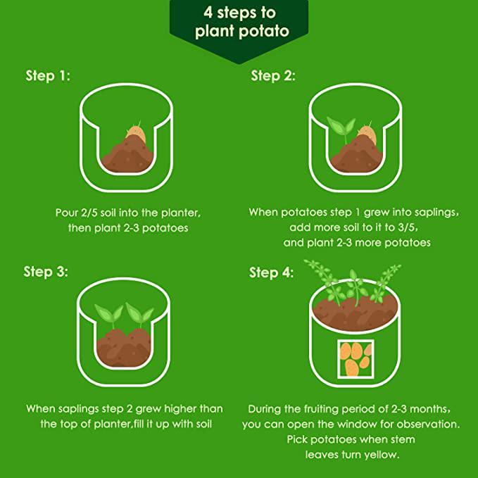 

1.5mm Plant Growing Bag Felt 7 Gallon Sweet Potato Planting Planters & Pots