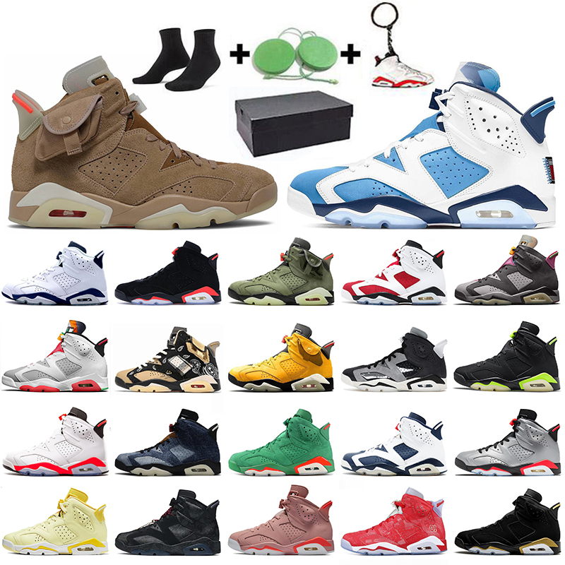 

2021 With Box Travis Scotts British Khaki UNC 6s Basketball Shoes Jumpman 6 Mens Trainers Carmine Midnight Navy Black Infrared Tech Chrome S, C48 travis yellow cactus jack 40-47