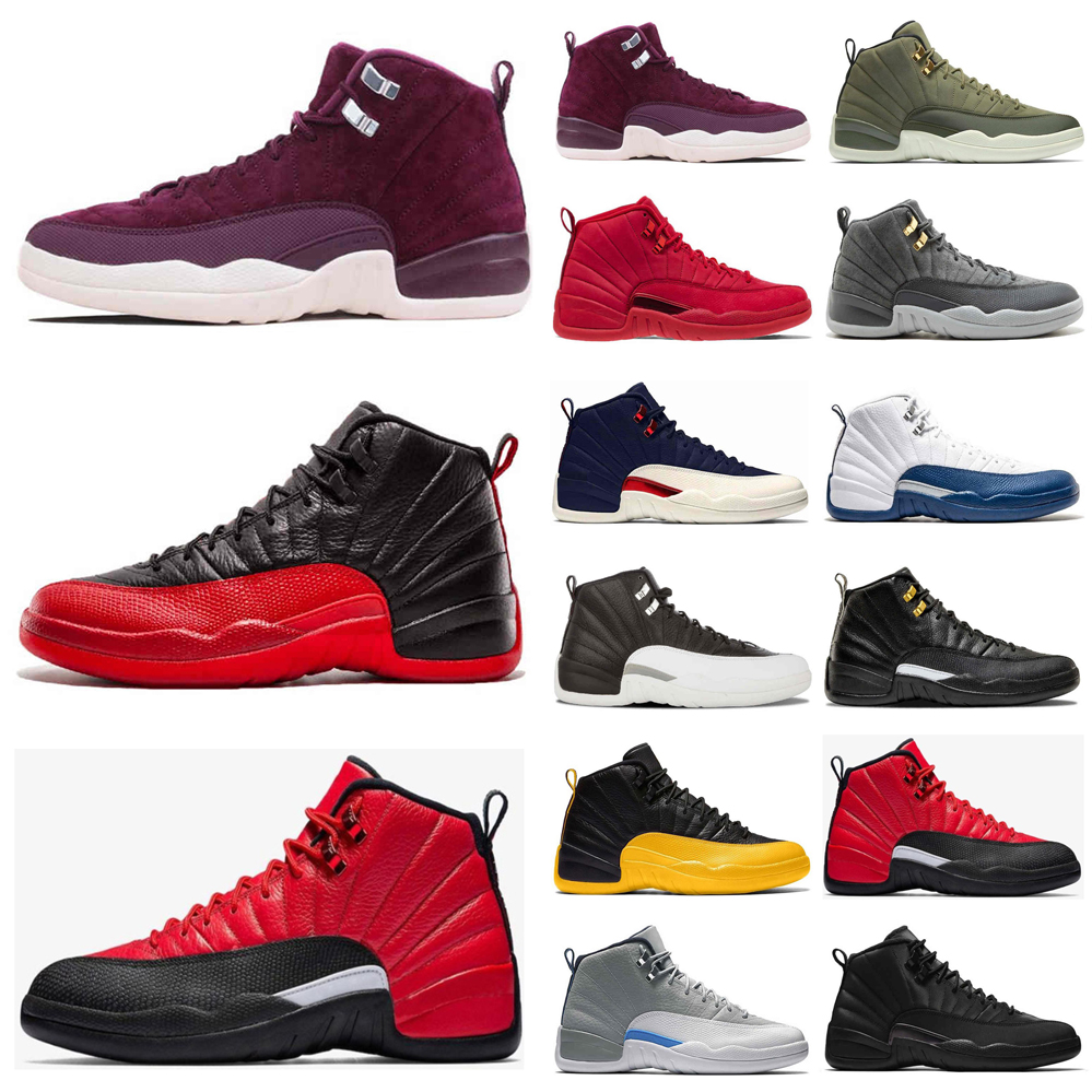 

Air Retro Basketball Shoes Jumpman 12 12s Mens playoffs french blue taxi Twist UNC University Gold Arctic Punch Trainers Dark Concord Sports Sneakers, Bordeaux